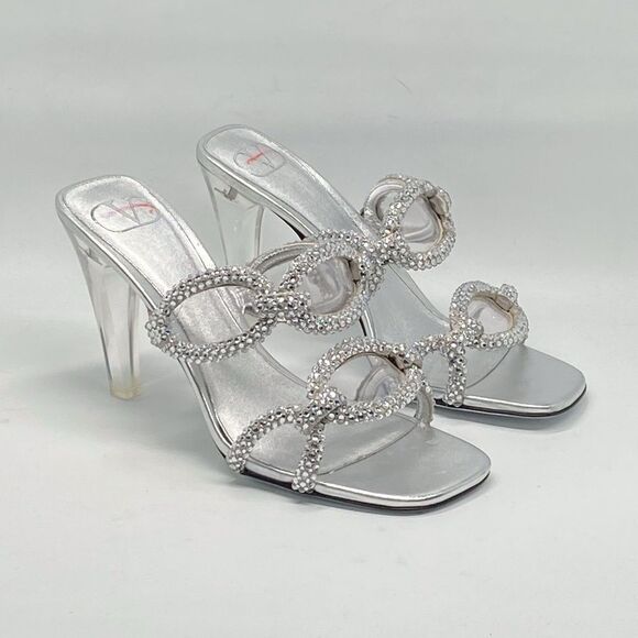Valentino Garavani Chain 1967 embellished heel sandals size 36.5 - Picture 4 of 16